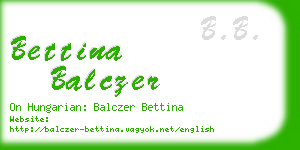 bettina balczer business card